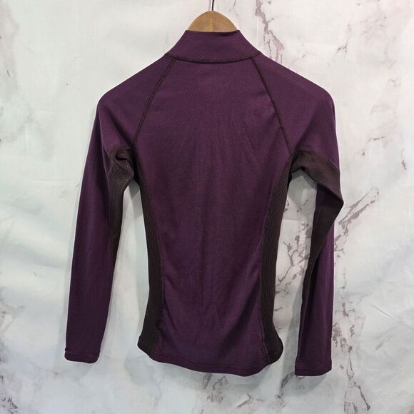 Patagonia Shirt Womens XS Burgundy Active Quarter Zip Long Sleeve Crop - Picture 5 of 11